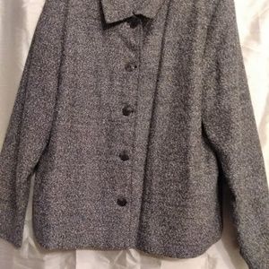 Briggs Women's  Gray & Black Blazer Jacket Size: L